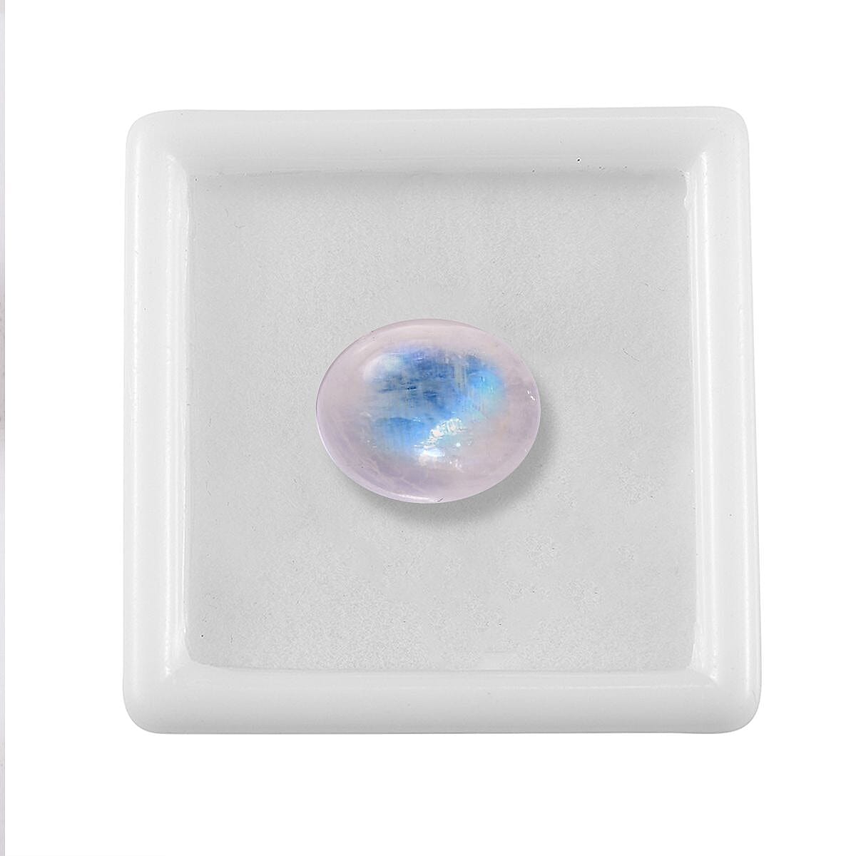 Rainbow Moonstone (Oval 12x10 mm) 4.42 ctw Loose Gemstone