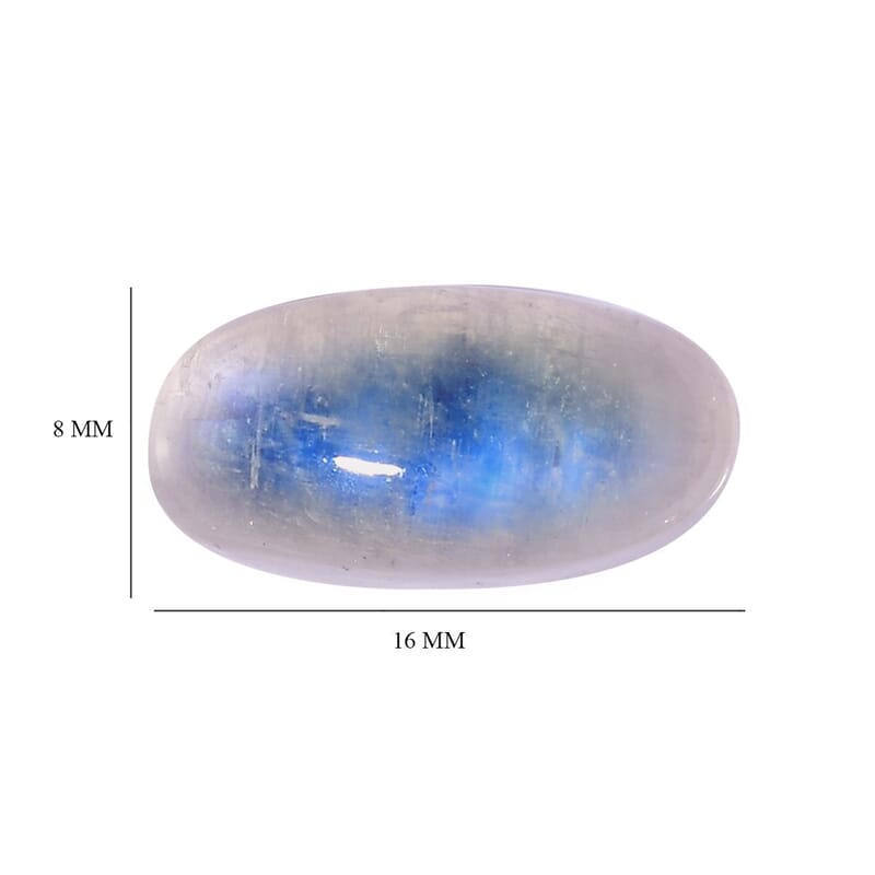 Rainbow Moonstone (Oval 16x8 mm) 6.38 ctw