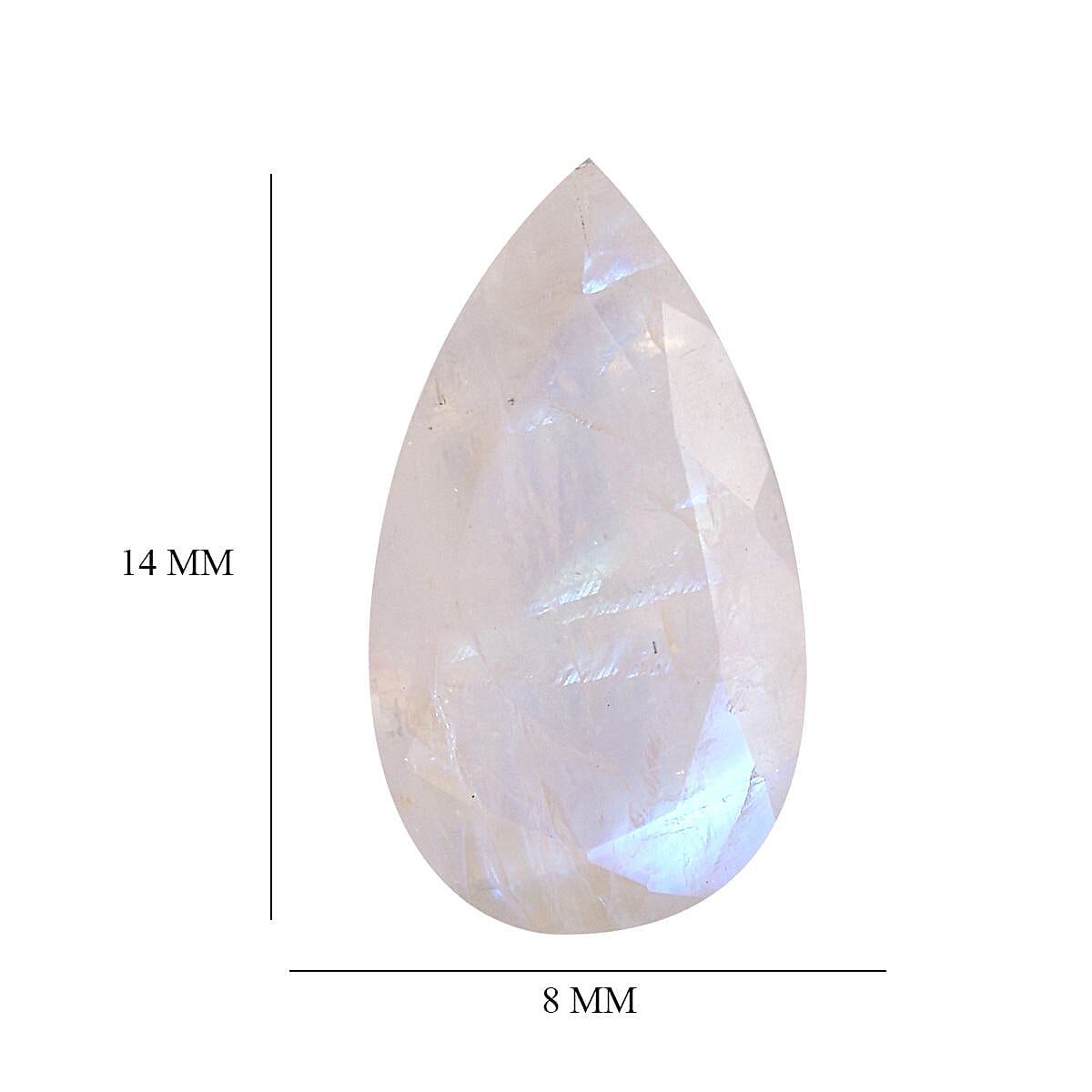 AA Rainbow Moonstone (Pear 14x8 mm) 3.63 ctw