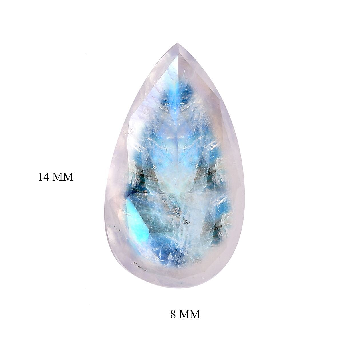 AA Rainbow Moonstone (Pear 14x8 mm) 3.07 ctw image number 5