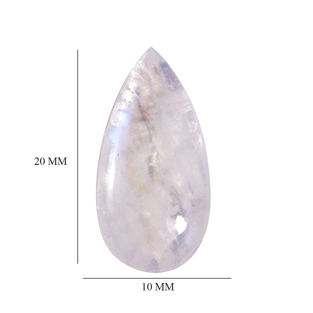 AA Rainbow Moonstone (Pear 20x10 mm) 5.95 ctw Loose Gemstone
