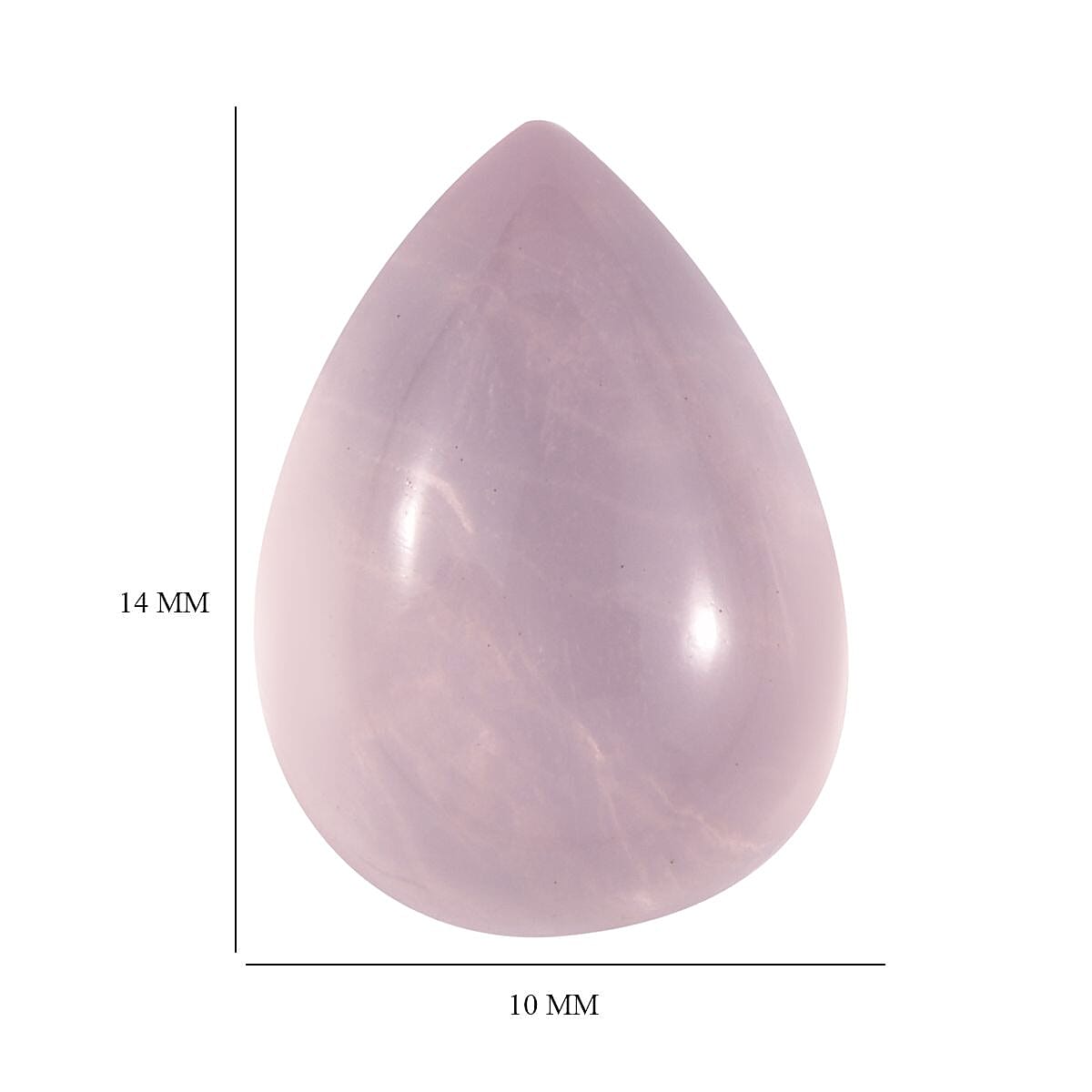 Galilea Rose Quartz (Pear 14x10 mm) 5.98 ctw