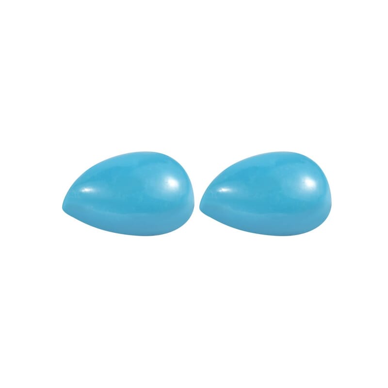 AA Sleeping Beauty Turquoise Set of 2 (Pear 6x4 mm) 0.89 ctw
