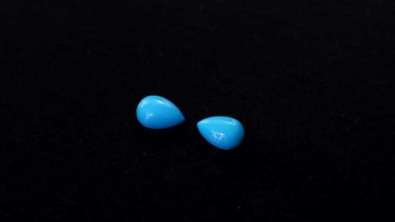 AAA Sleeping Beauty Turquoise Set of 2 (Pear 6x4 mm) 0.68 ctw
