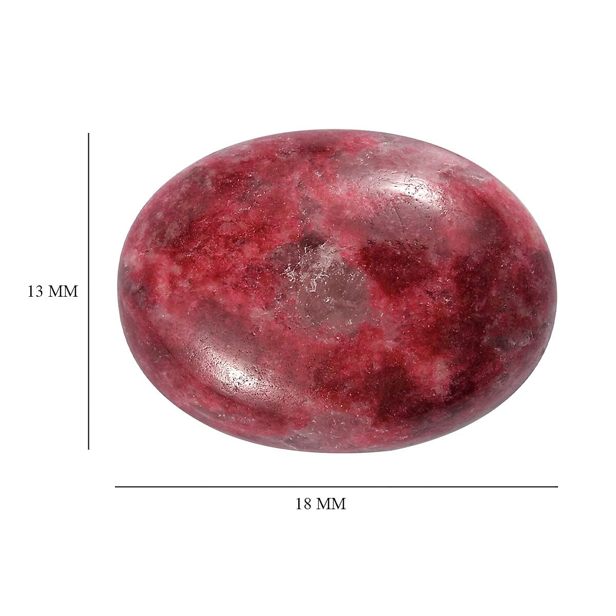 AA Norwegian Thulite (Ovl 18x13 mm) 13.30 ctw