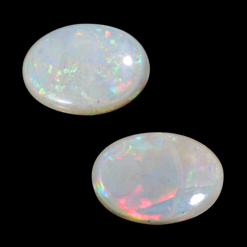 White Opal Set of 2 (Ovl 7x5 mm) 0.68 ctw
