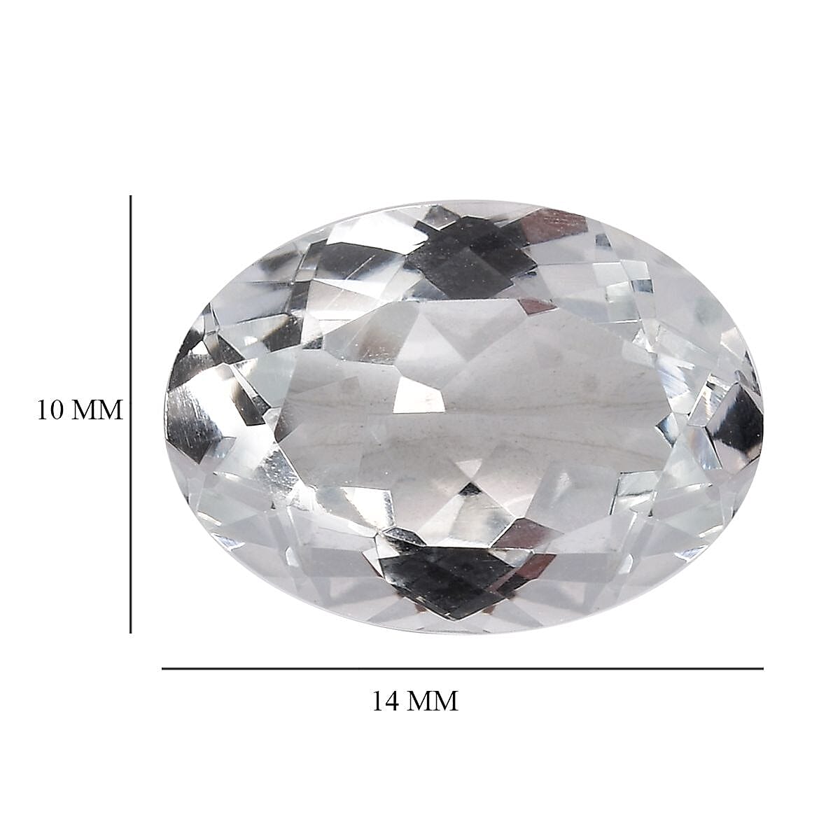 White Topaz (Ovl 14x10 mm) 6.71 ctw