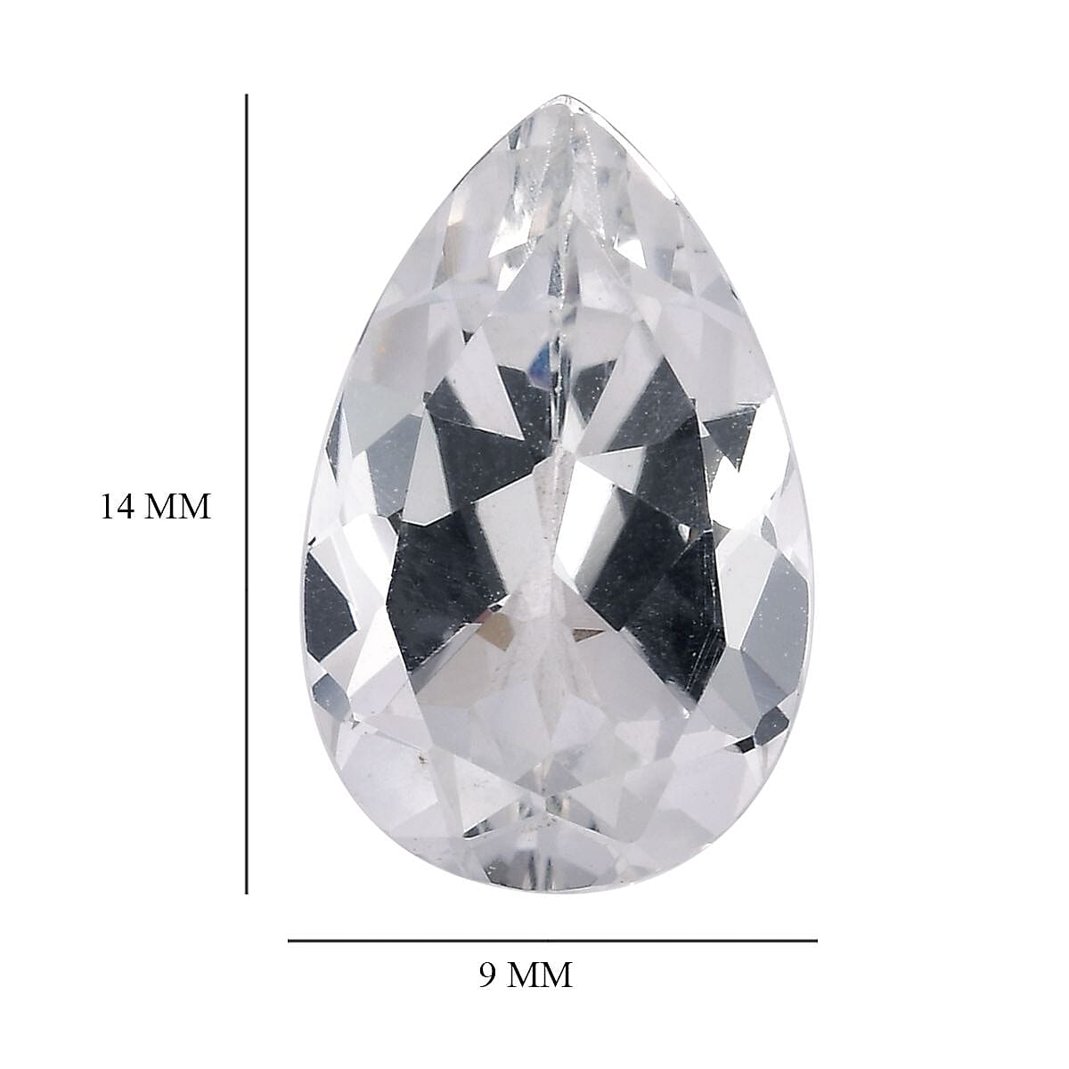 White Topaz (Pear 14x9 mm) 4.75 ctw