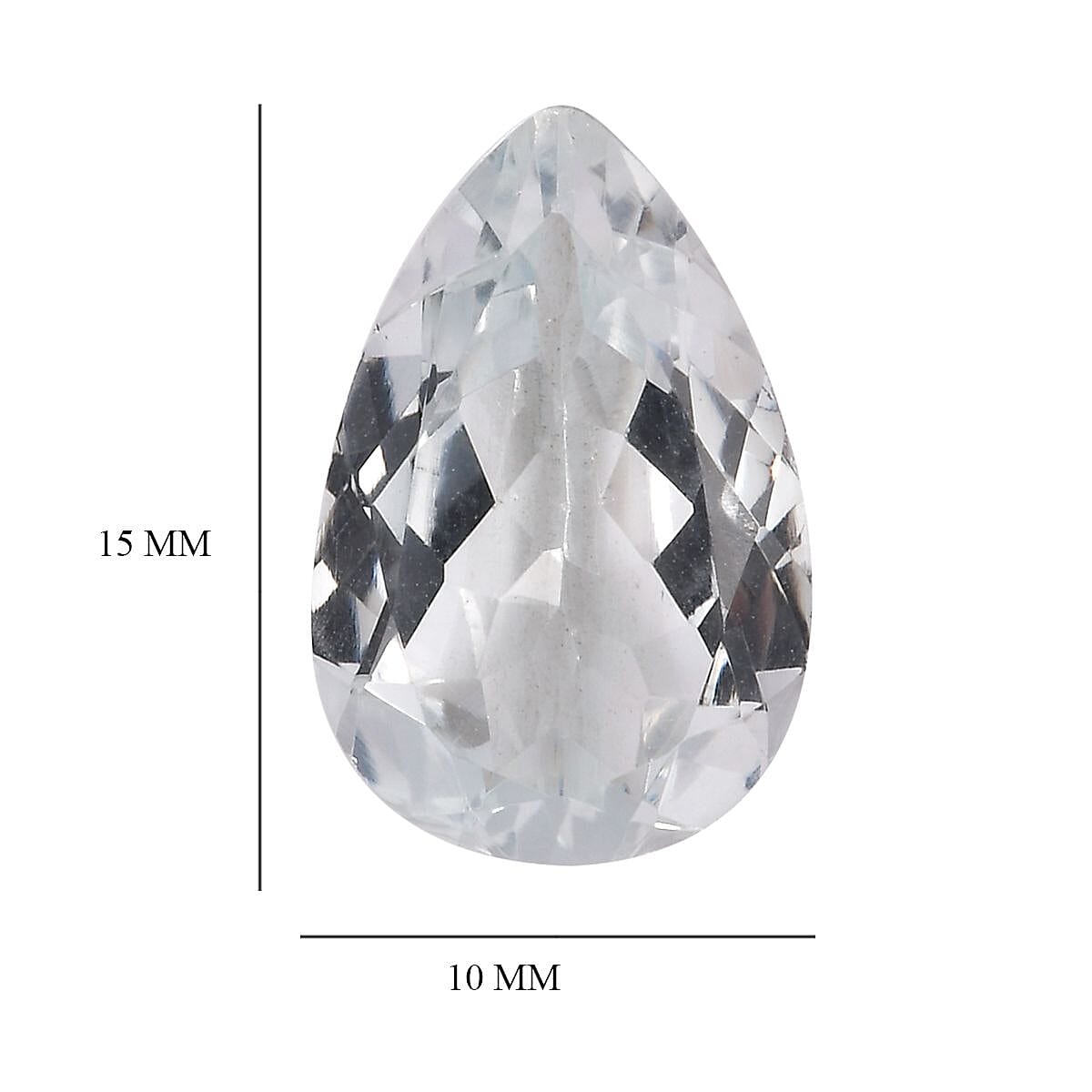 White Topaz (Pear 15x10 mm) 4.90 ctw