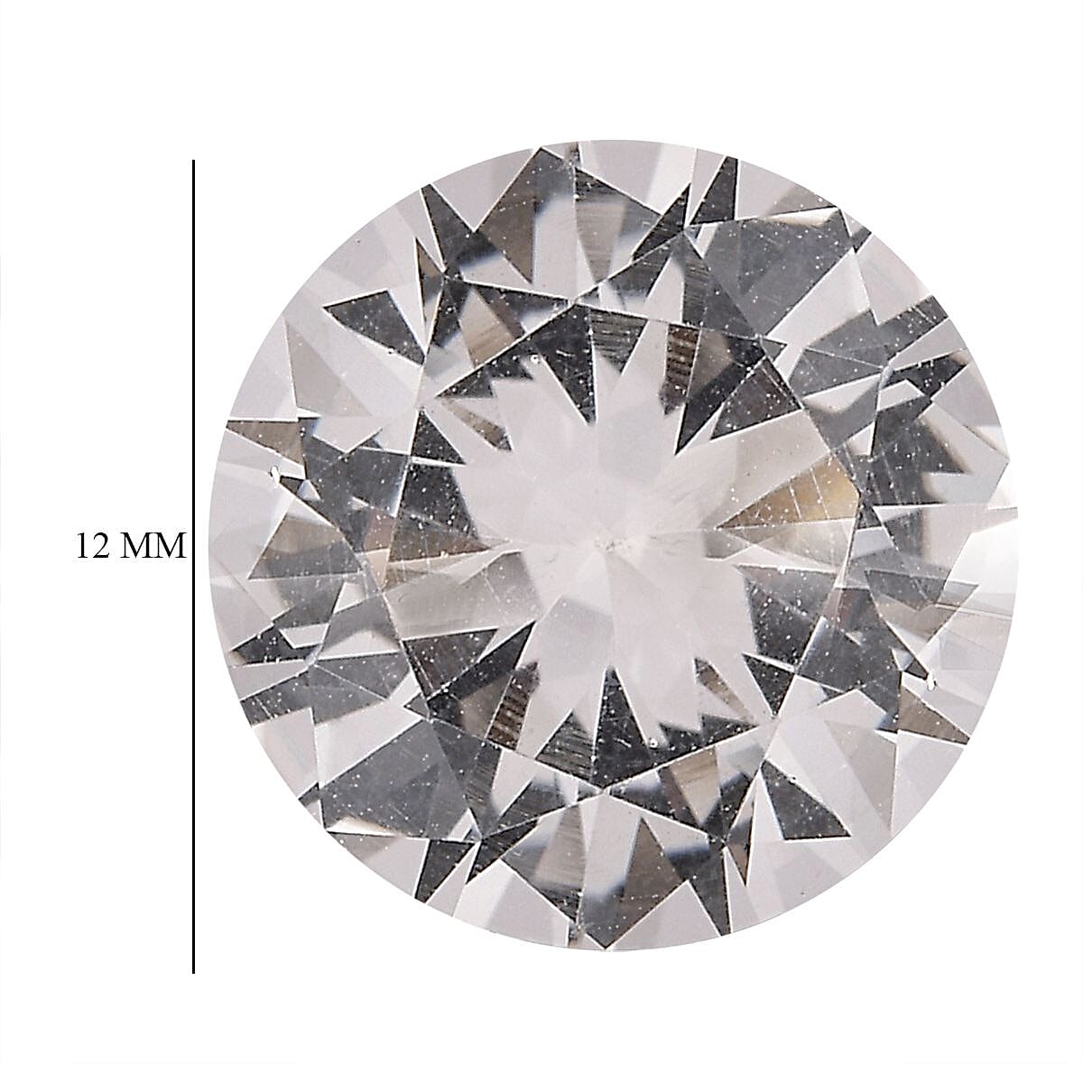 White Topaz (Rnd 12 mm) 5.21 ctw