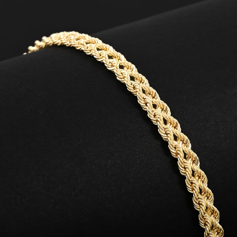 Italian 10K Yellow Gold Bracelet (7.50 In) 2.18 Grams