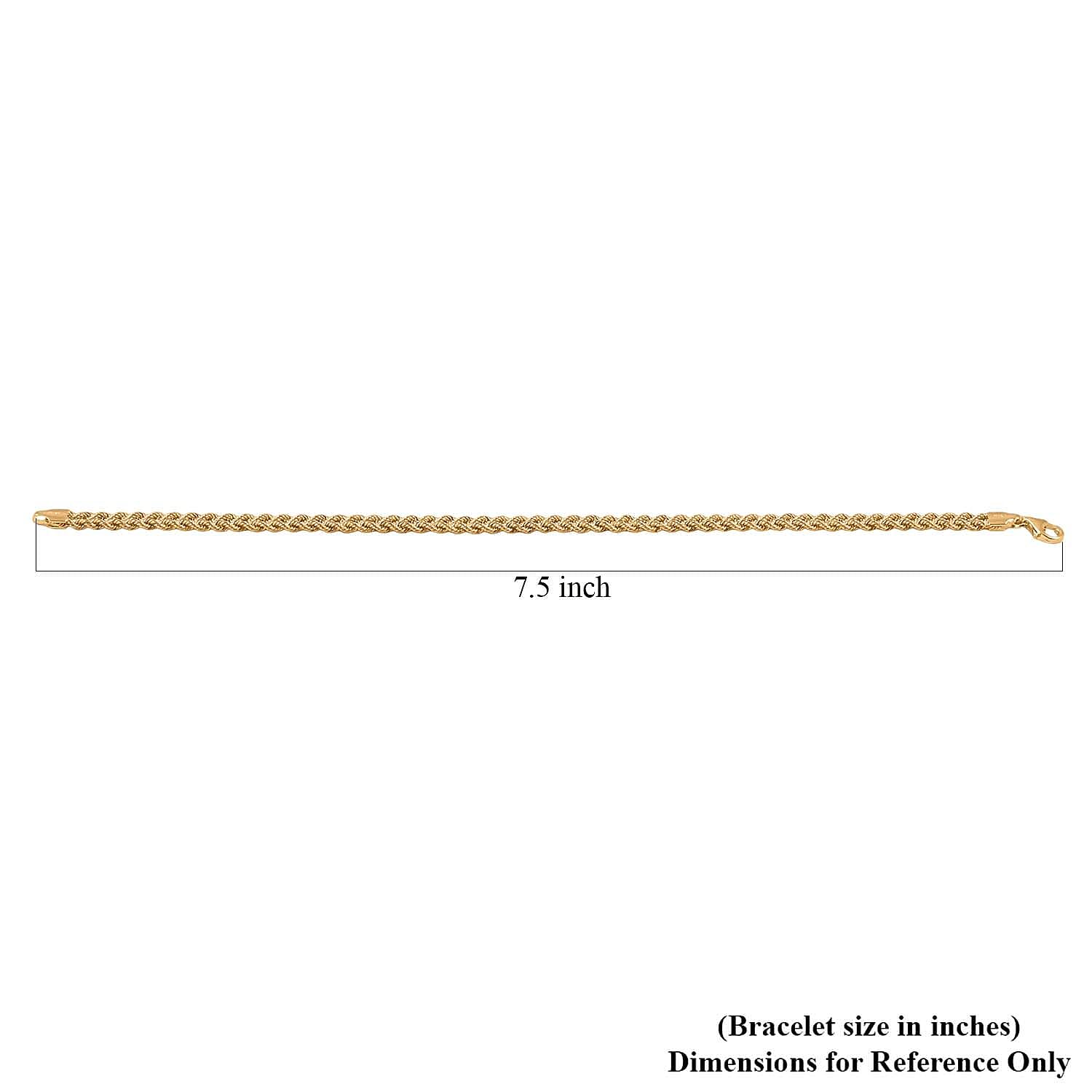 Italian 10K Yellow Gold Bracelet (7.50 In) 2.18 Grams