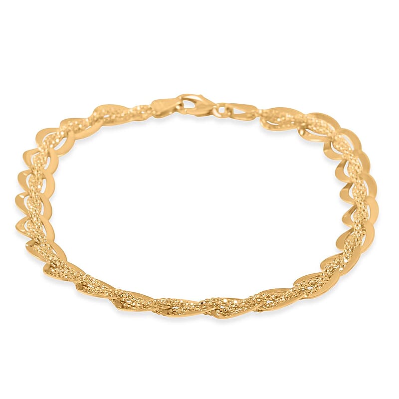 Italian Regal Oval Link Chain Bracelet in 10K Yellow Gold (7.50 In) 4.18 Grams