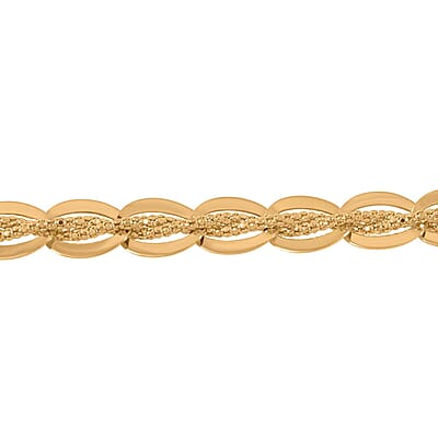Italian Regal Oval Link Chain Bracelet in 10K Yellow Gold (7.50 In) 4.18 Grams