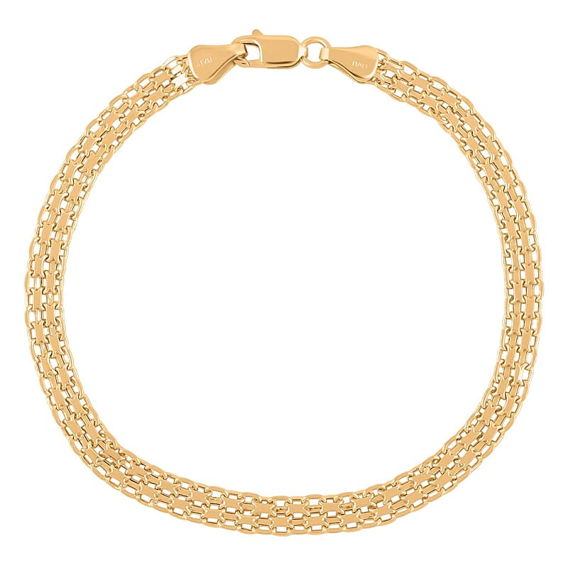 Italian Venetian Chain Bracelet in 10K Yellow Gold (7.50 In) 2.5 Grams