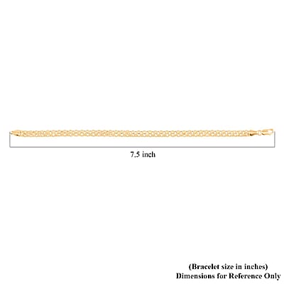 Italian Venetian Chain Bracelet in 10K Yellow Gold (7.50 In) 2.5 Grams