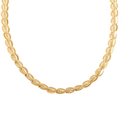 Italian Regal Oval Link Chain Necklace in 10K Yellow Gold 9.8 Grams 18 Inches