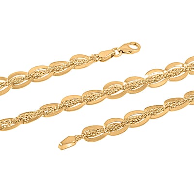 Italian Regal Oval Link Chain Necklace in 10K Yellow Gold 9.8 Grams 18 Inches