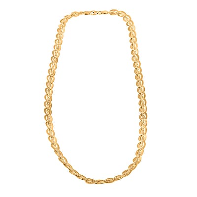 Italian Regal Oval Link Chain Necklace in 10K Yellow Gold 9.8 Grams 18 Inches