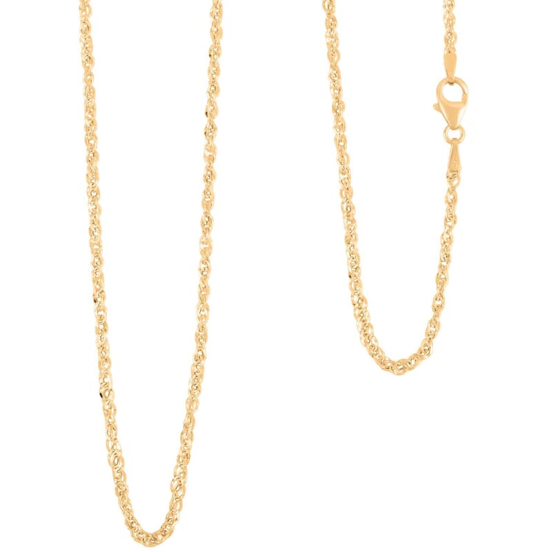 Italian Fancy Link Necklace in 10K Yellow Gold 1.3 Grams 18 Inches