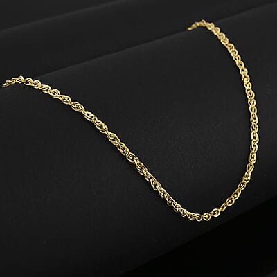 Italian Fancy Link Necklace in 10K Yellow Gold 1.3 Grams 18 Inches