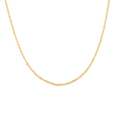 Italian Fancy Link Necklace in 10K Yellow Gold 1.3 Grams 18 Inches