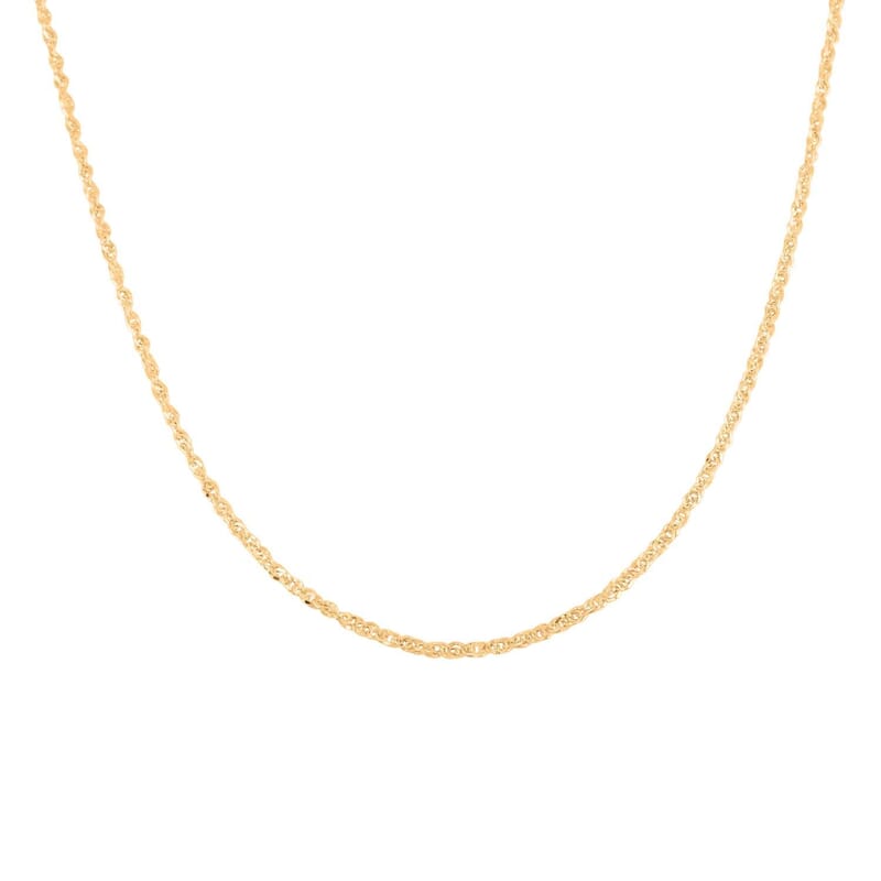 Italian Fancy Link Necklace in 10K Yellow Gold 1.3 Grams 18 Inches