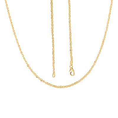 Italian Fancy Link Necklace in 10K Yellow Gold 1.3 Grams 18 Inches