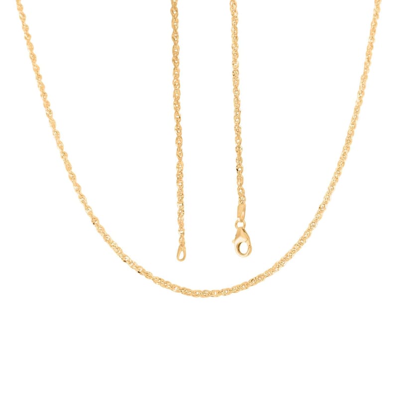 Italian Fancy Link Necklace in 10K Yellow Gold 1.3 Grams 18 Inches