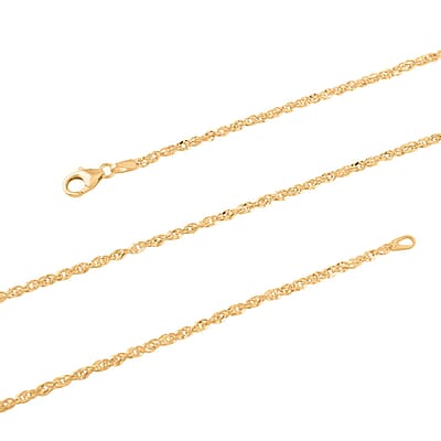 Italian Fancy Link Necklace in 10K Yellow Gold 1.3 Grams 18 Inches
