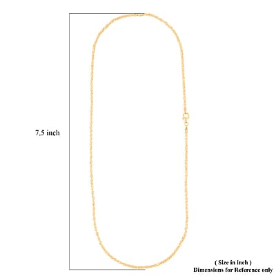 Italian Fancy Link Necklace in 10K Yellow Gold 1.3 Grams 18 Inches