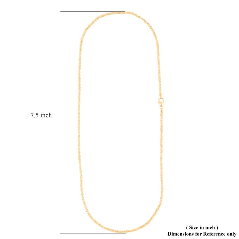 Italian Fancy Link Necklace in 10K Yellow Gold 1.3 Grams 18 Inches