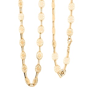 Italian Celestial Wheel Chain Necklace in 10K Yellow Gold 3.42 Grams 20 Inches
