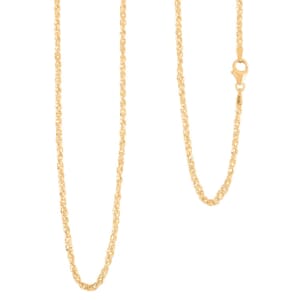 Italian Fancy Link Necklace in 10K Yellow Gold 1.4 Grams 20 Inches
