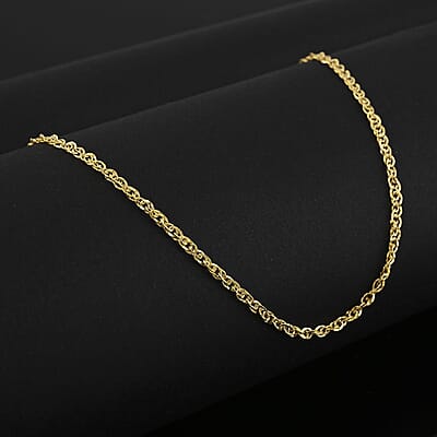 Italian Fancy Link Necklace in 10K Yellow Gold 1.4 Grams 20 Inches