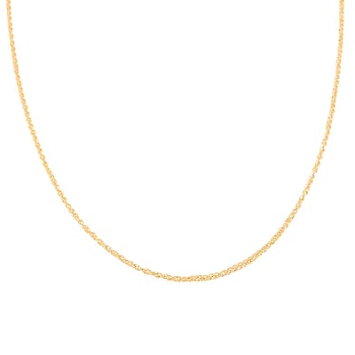 Italian Fancy Link Necklace in 10K Yellow Gold 1.4 Grams 20 Inches