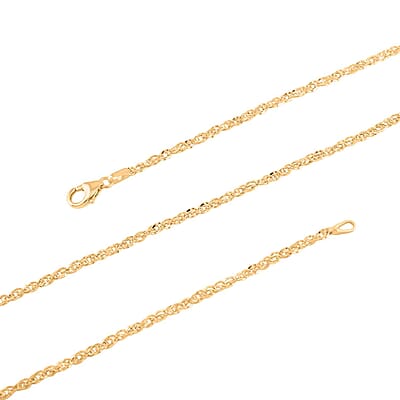 Italian Fancy Link Necklace in 10K Yellow Gold 1.4 Grams 20 Inches