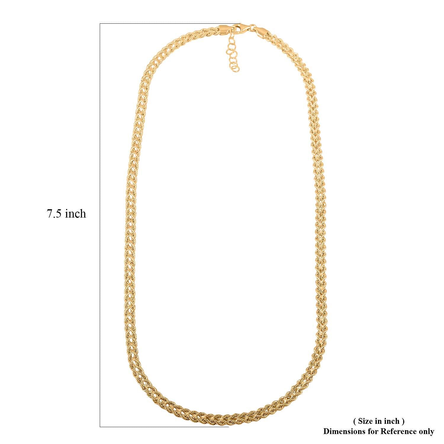 Italian Rope Chain Necklace in 10K Yellow Gold (Adjustable) 4.9 Grams