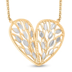 Italian Heart Necklace in 10K Yellow Gold 1.6 Grams 18-20 Inches
