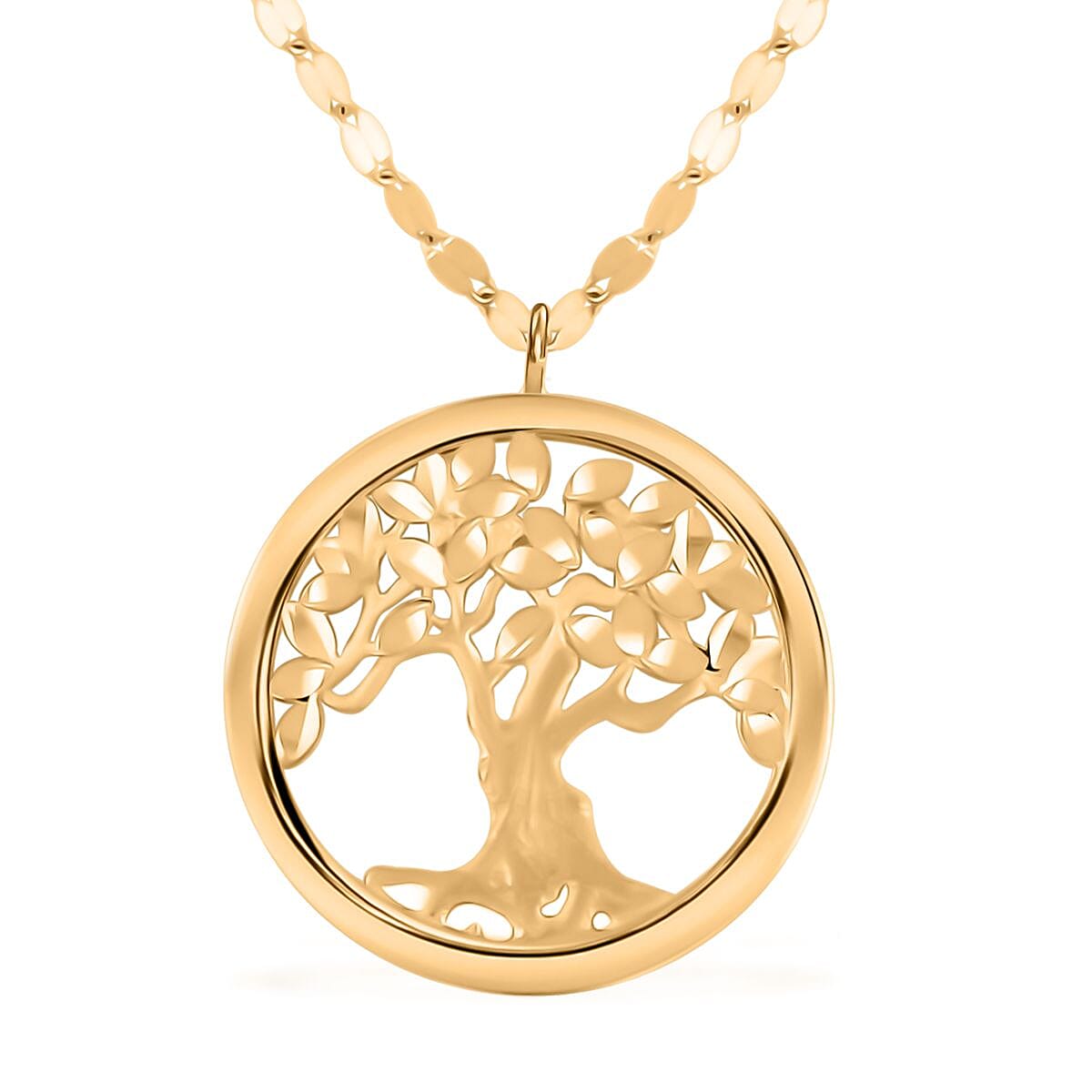 Italian Tree of Life Necklace in 10K Yellow Gold 1.91 Grams 18-20 Inches image number 0