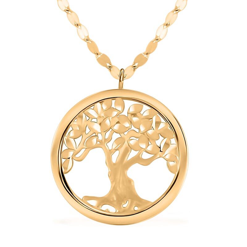 Italian Tree of Life Necklace in 10K Yellow Gold 1.91 Grams 18-20 Inches