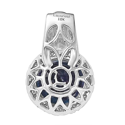 Certified & Appraised Luxuriant AAA Lab Grown Alexandrite and E-F VS Lab Grown Diamond 5.34 ctw Pendant Necklace (18 Inches) in 10K White Gold 