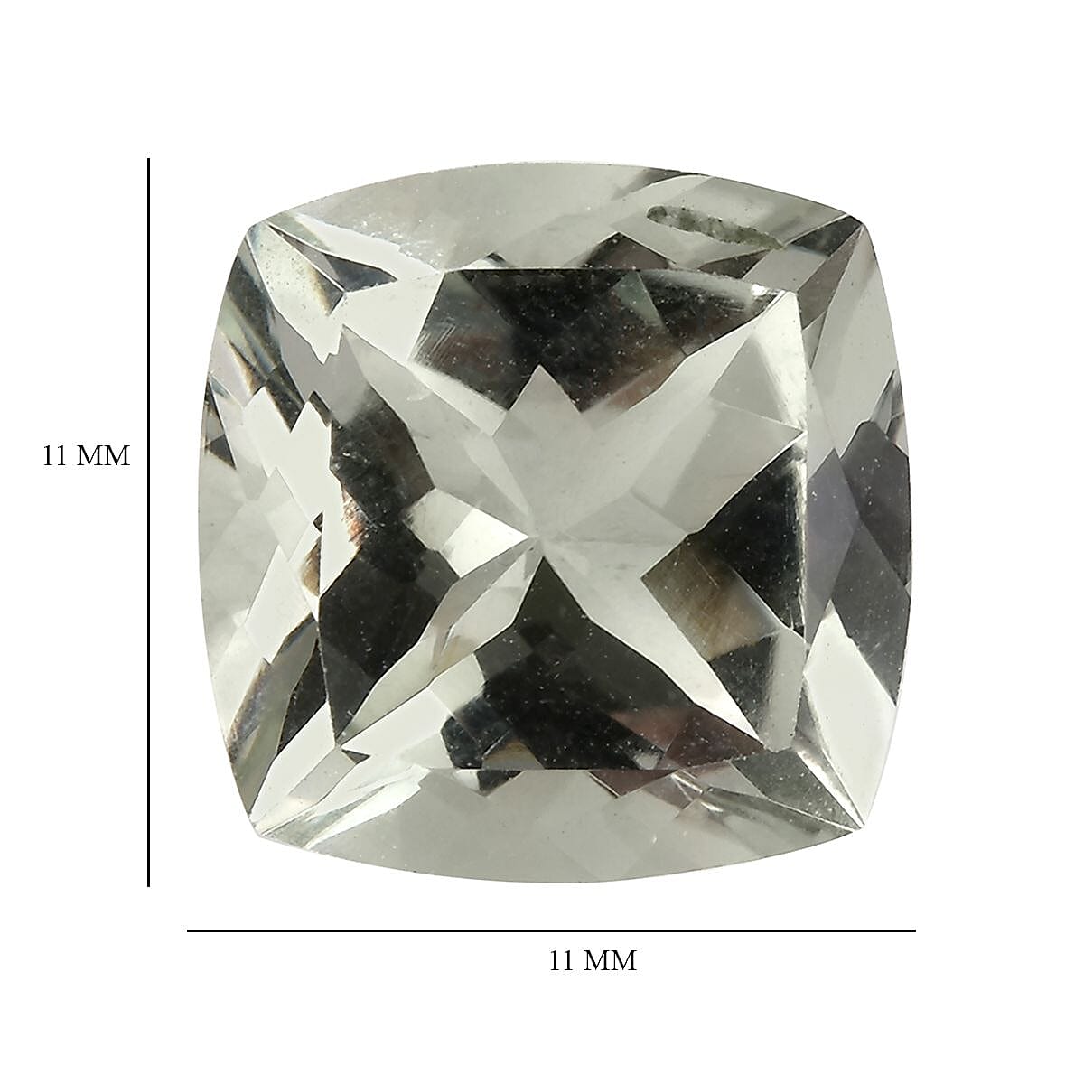 Montezuma Prasiolite (Cush 11x11 mm) 5.00 ctw