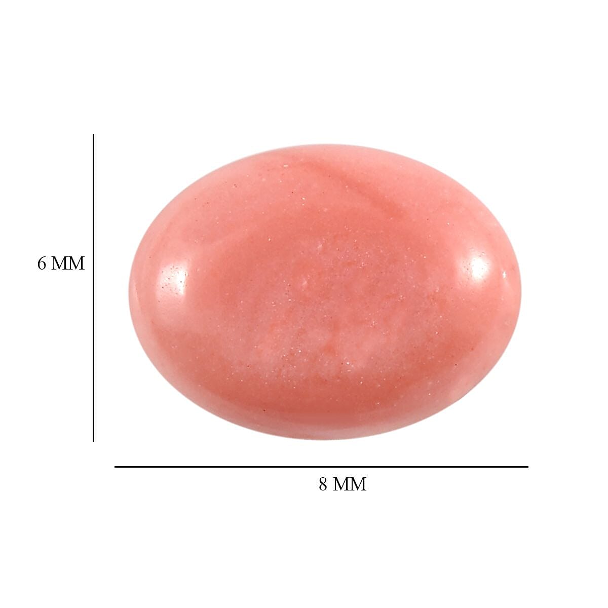 Peach Opal (Ovl 8x6 mm) 0.90 ctw