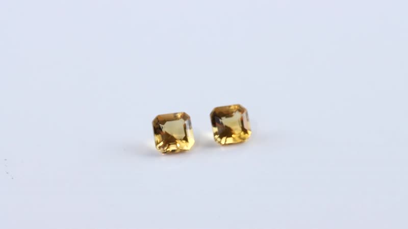 Premium Brazilian Citrine Set of 2 (Oct 5x5 mm) 1.24 ctw
