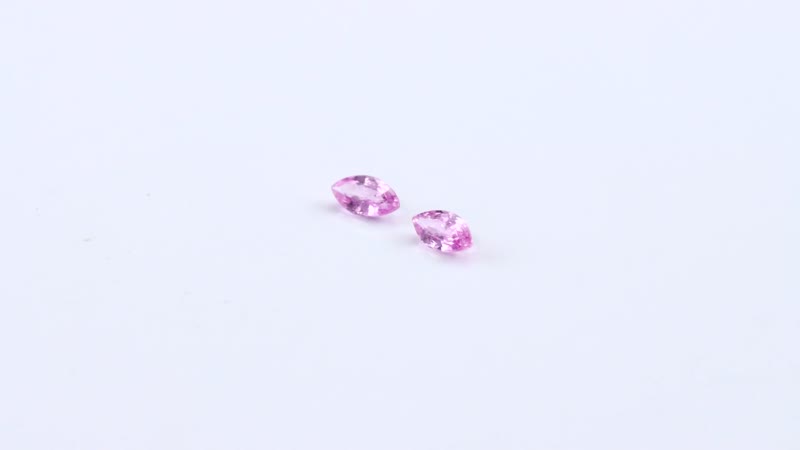 Madagascar Pink Sapphire Set of 2 (Mrq 5x2.5 mm) 0.30 ctw