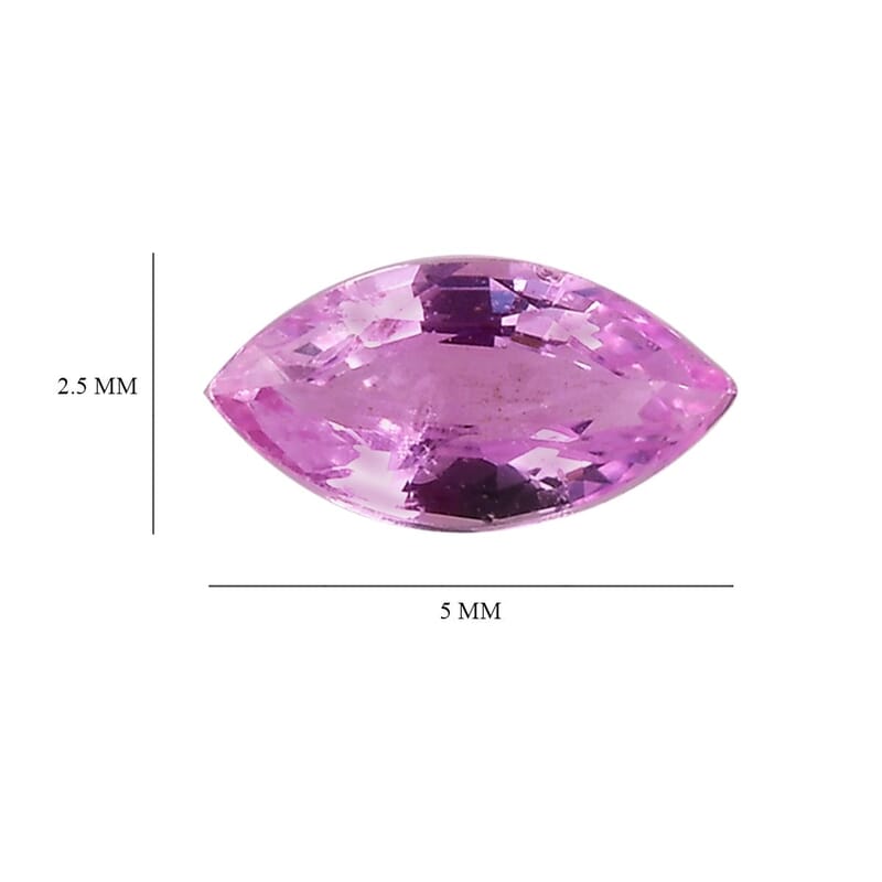 Madagascar Pink Sapphire Set of 2 (Mrq 5x2.5 mm) 0.30 ctw