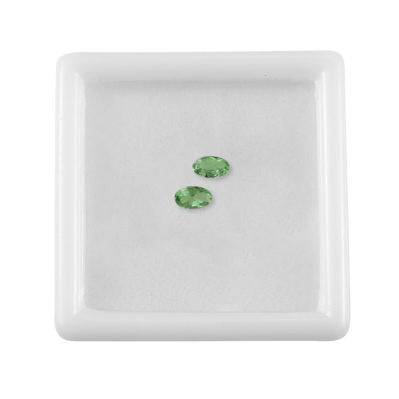 Tsavorite Garnet Set of 2 (Ovl 5x3 mm) 0.40 ctw