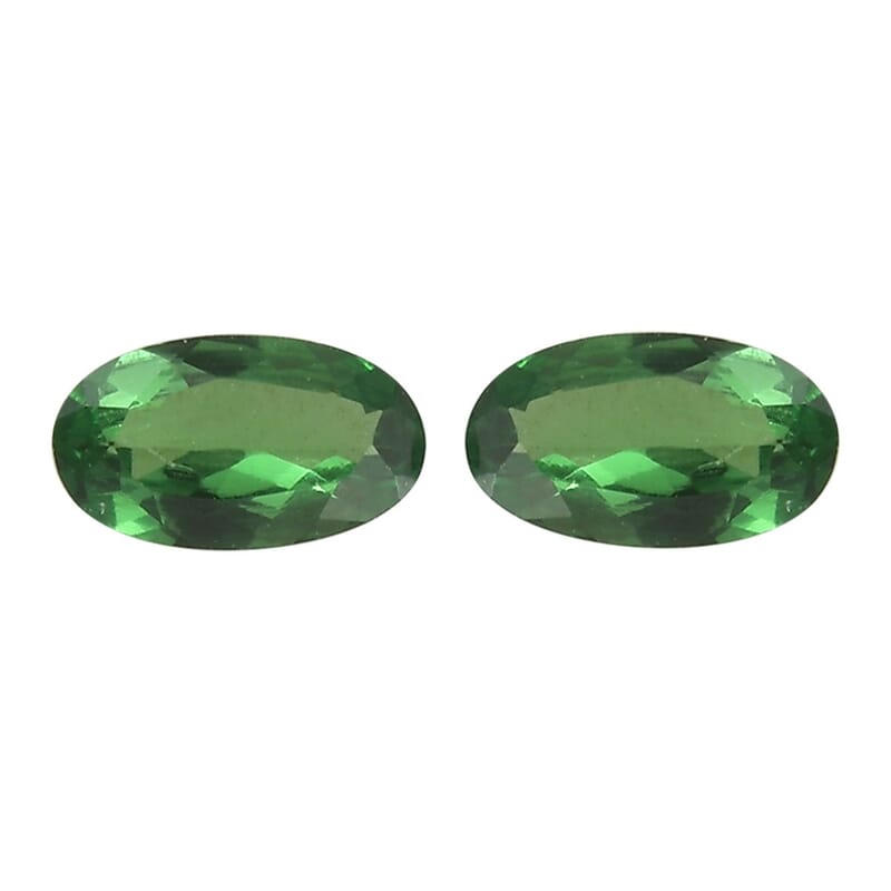AA Tsavorite Garnet Set of 2 (Ovl 5x3 mm) 0.40 ctw