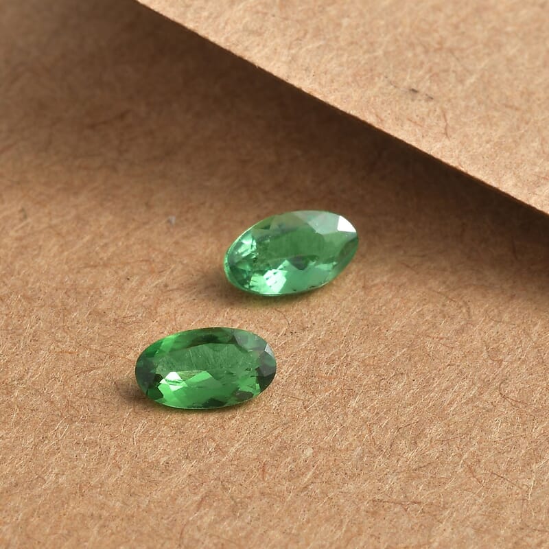 AA Tsavorite Garnet Set of 2 (Ovl 5x3 mm) 0.40 ctw